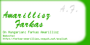 amarillisz farkas business card